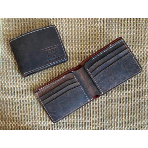 Rugged genuine pure leather bifold wallet for men - KY Leathers